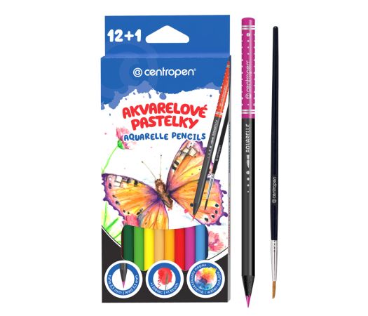 Pastelky akvarelové CENTROPEN 9523/12+1 sada Pastelky akvarelové CENTROPEN 9523/12+1 sada