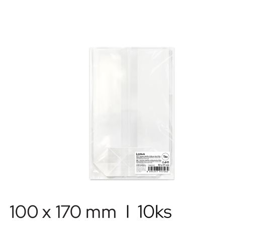 Sáček celofán 100 x 170mm, křížové dno 10ks LUMA Sáček celofán 100 x 170mm, křížové dno 10ks LUMA