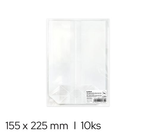 Sáček celofán 155 x 225mm, křížové dno 10ks LUMA Sáček celofán 155 x 225mm, křížové dno 10ks LUMA