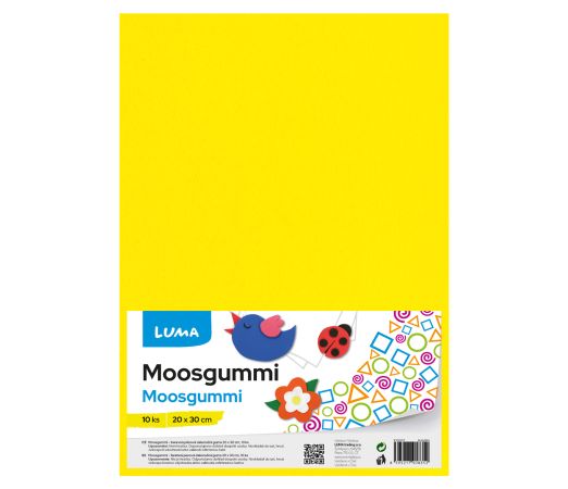 MOOSGUMMI A4 žlutá LUMA, 10ks