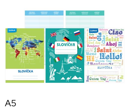 Sešit na slovíčka A5 LUMA Sešit na slovíčka A5 LUMA