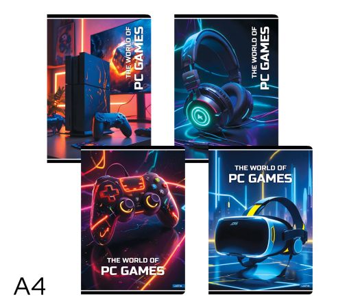 Sešit A4 linka 52l PC Games mix Sešit A4 linka 52l PC Games mix