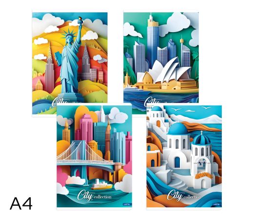 Sešit A4 linka 52l City mix Sešit A4 linka 52l City mix