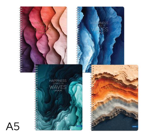 Blok spirála A5 WAVES linka 80l mix Blok spirála A5 WAVES linka 80l mix