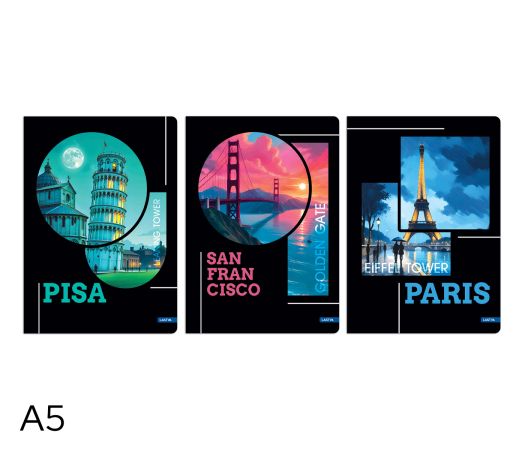 Kniha záznamová A5 linka 96l Metropolis mix Kniha záznamová A5 linka 96l Metropolis mix