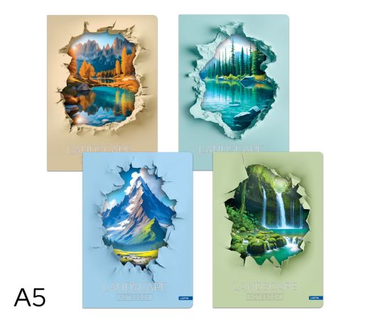 Kniha záznamová A5 linka 96l Landscape mix Kniha záznamová A5 linka 96l Landscape mix