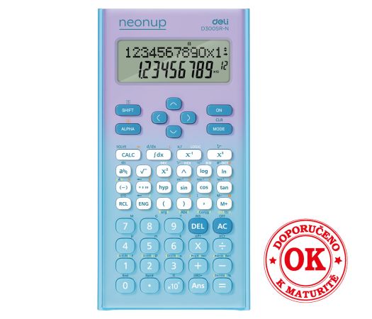 Kalkulačka vědecká NEONUP DELI ED300SR-N modrá Kalkulačka vědecká NEONUP DELI ED300SR-N modrá
