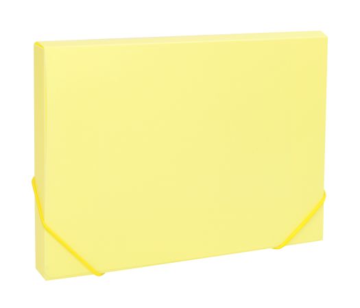 Desky na spisy s gumou, box A4 pastel LUMA, žlutý Desky na spisy s gumou, box A4 pastel LUMA, žlutý