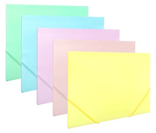Desky na spisy s gumou A4, 3 klopy pastel LUMA mix Desky na spisy s gumou A4, 3 klopy pastel LUMA mix