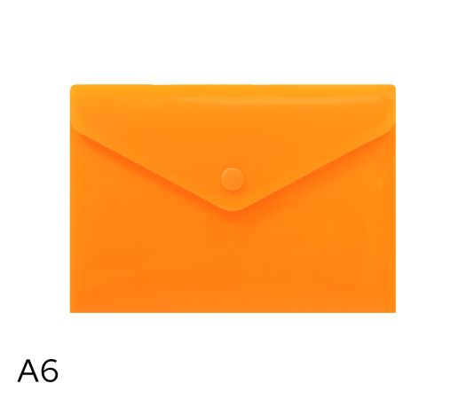 Obal spisový s klopou a drukem A6 neon LUMA, oranžový Obal spisový s klopou a drukem A6 neon LUMA, oranžový