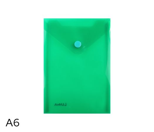 Obal spisový na výšku s klopou a drukem A6 LUMA, zelený Obal spisový na výšku s klopou a drukem A6 LUMA, zelený