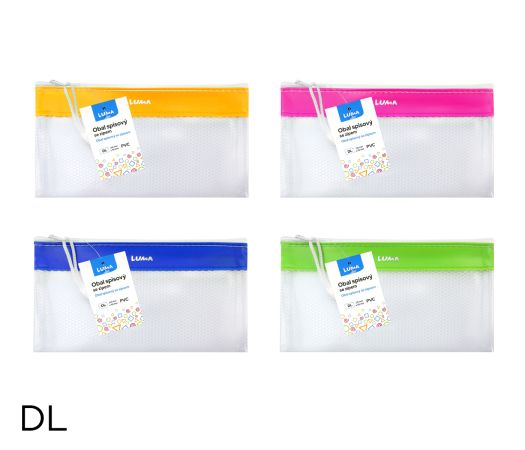 Obal spisový se zipem síťovaný DL, PVC LUMA mix Obal spisový se zipem síťovaný DL, PVC LUMA mix