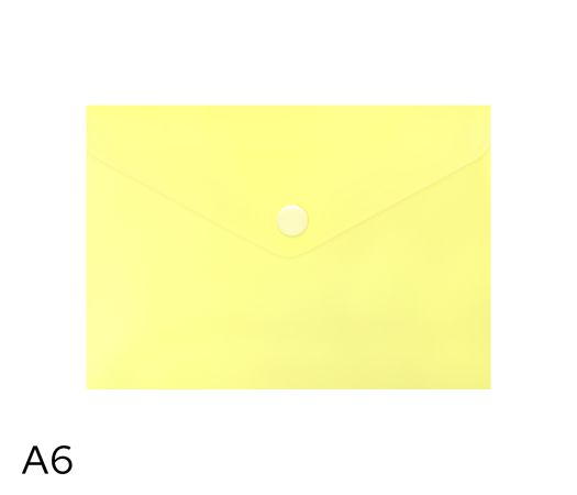 Obal spisový s klopou a drukem A6 pastel LUMA, žlutý Obal spisový s klopou a drukem A6 pastel LUMA, žlutý