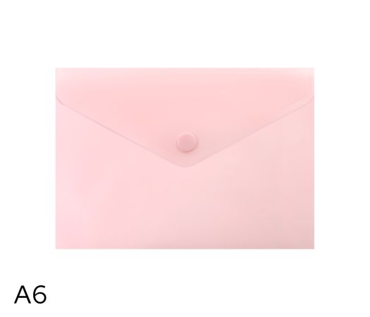 Obal spisový s klopou a drukem A6 pastel LUMA, růžový Obal spisový s klopou a drukem A6 pastel LUMA, růžový