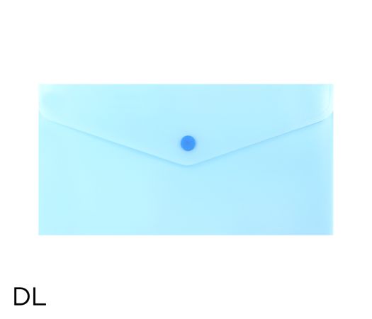 Obal spisový s klopou a drukem DL pastel LUMA, modrý Obal spisový s klopou a drukem DL pastel LUMA, modrý