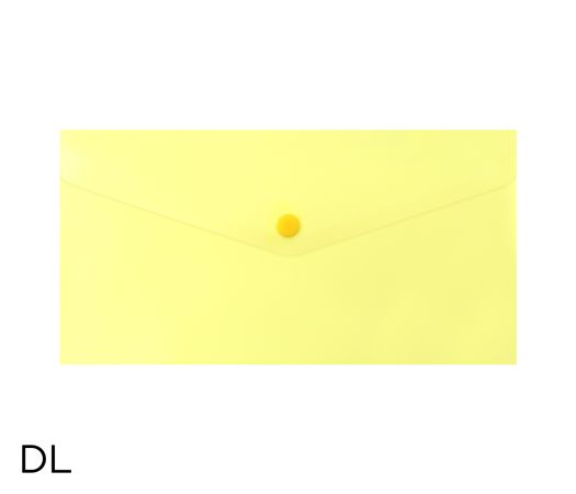 Obal spisový s klopou a drukem DL pastel LUMA, žlutý Obal spisový s klopou a drukem DL pastel LUMA, žlutý