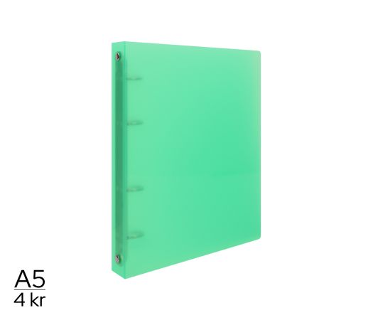 Pořadač LUMA A5 4 kroužkový zelený