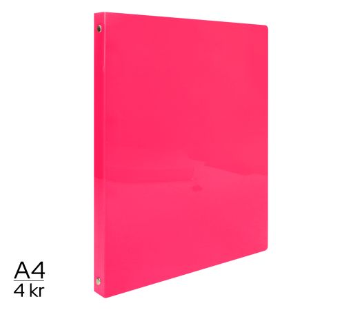 Pořadač LUMA A4 neon 4 kroužkový růžový Pořadač LUMA A4 neon 4 kroužkový růžový