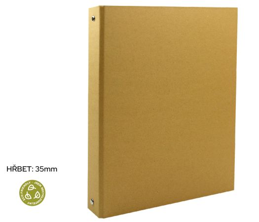 Pořadač A4 4 kroužkový ECO LUMA kraft Pořadač A4 4 kroužkový ECO LUMA kraft
