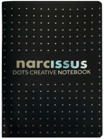 Narcis sešit DOTS A5 60l  80g černý ,balení 6 ks