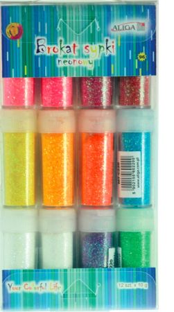 ALIGA brokát MT-0220 neon 12bx10g