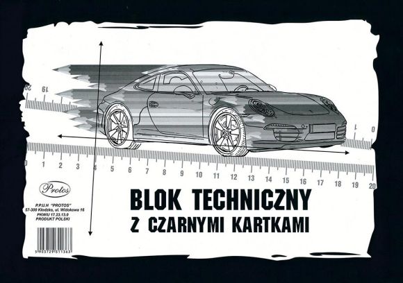 Skicák A4/8l černý PROTOS ,balení 10 ks