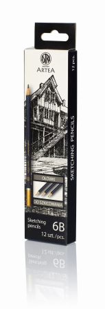 Tužka skicovací ASTRA ARTEA 6B ,balení 12 ks