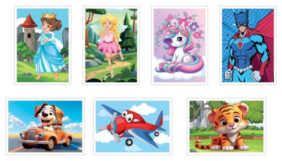 Pohled dětský lux - pohádky ,balení 50 ks