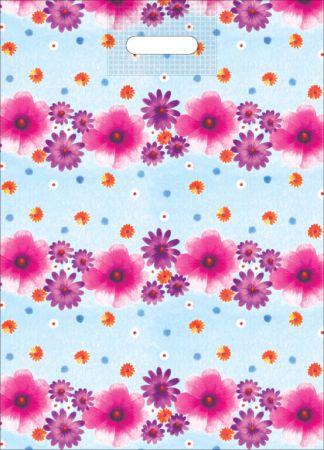 LIKA taška PE 34x50 Květinový den/50/ ,balení 50 ks