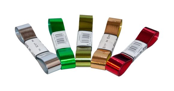 Stuha 15mmx3m metal /8/ ,balení 8 ks