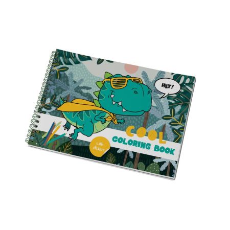 Kreativní omalovánky A4 SP 21 listů Dino se samolepkami