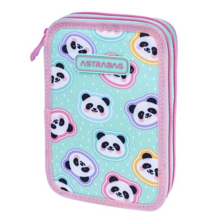 Penál 2 zipy Minty Pandas - prázdný
