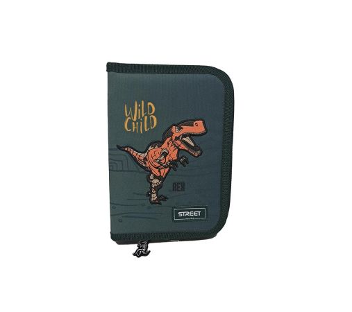Penál 1 zip 2 klopy prázdný Dinosaur