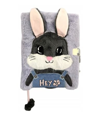 Památník plyšový A5 se zámkem - Bunny krémový