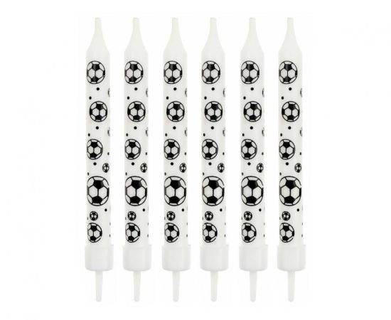 Dortové svíčky FOTBAL 6cm 6ks