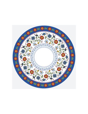 Papírový talíř velký - Žukowski Embroidery Folk