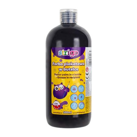 Strigo temperová barva 500ml černá