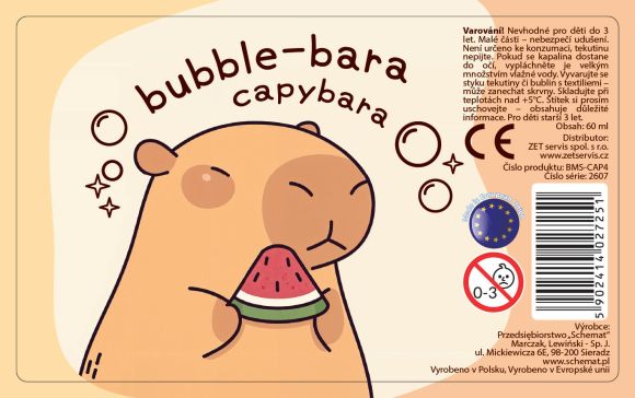Bublifuk 60ml BMS-CAP4 Kapybara  /12/ ,balení 12 ks