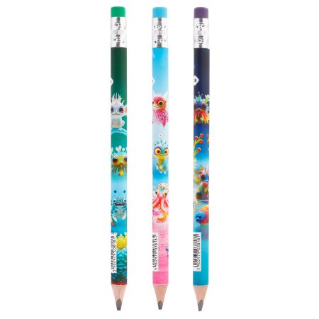 Tužka s gumou trojhranná JUMBO Aqua Cuties 2B ,balení 36 ks