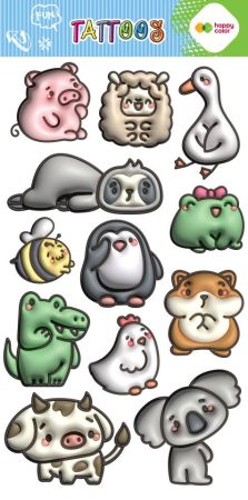 Tetování BUBBLE ANIMALS 10x20cm