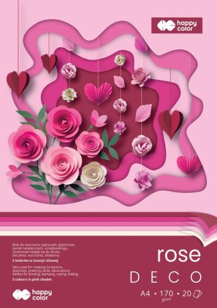 Blok A4 170g/m2 20l 5 barev DECO ROSE