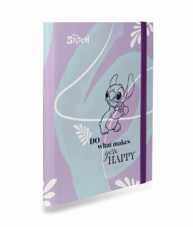 Desky na sešity A4 s širokou gumou - Stitch pastel vzor 3