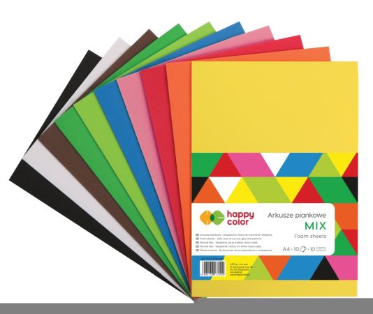 Dekorační pěna A4 MIX 10 barev
