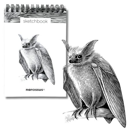 Skicovací notes A6 SP 60l čistý Netopýr ,balení 4 ks