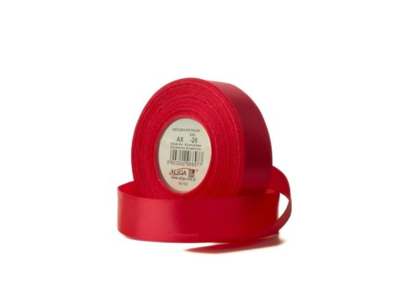 ALIGA stuha 12/32m -26 červená sv.hladká ,balení 4 ks