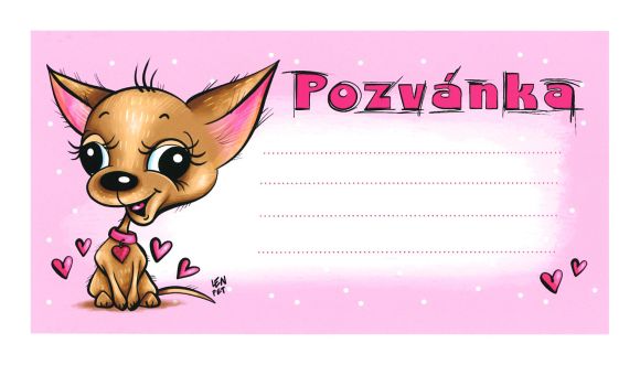 Pozvánka na oslavu - Pejsek 10 ks