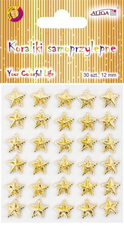 Kamínky samolepící - hvězdičky zlaté 40 ks