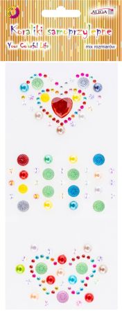 Kamínky samolepící barevné na blistru