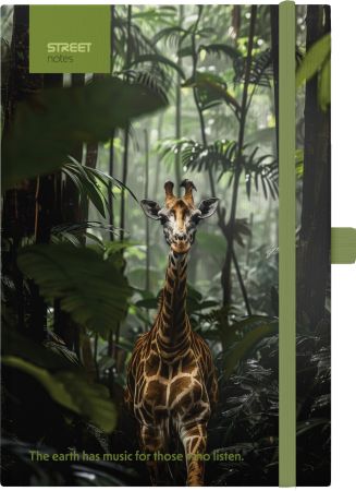 Blok ANIMALS Giraffe B5 linka s gumou