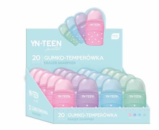ID ořezávátko s gumou PASTEL /20/
